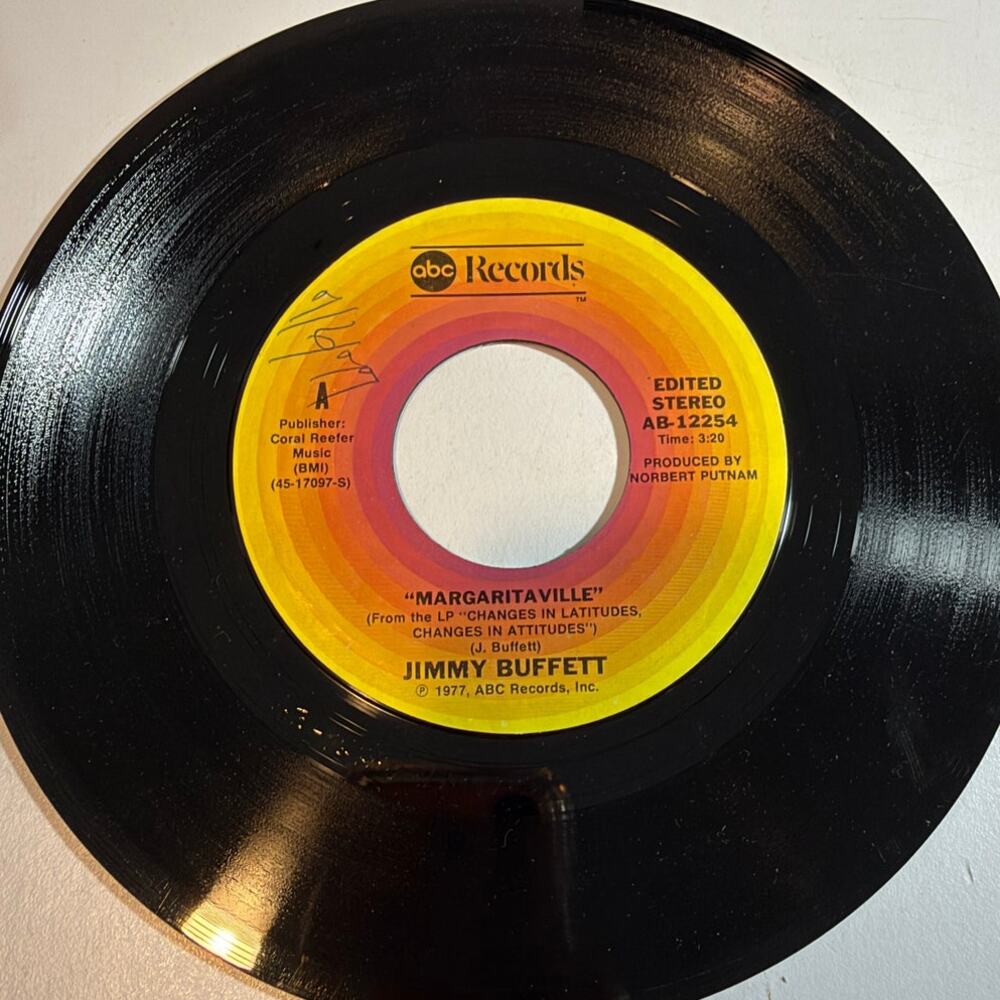 Jimmy Buffett Margaritaville Miss You So Badly 45 RPM Record 1977 ABC Records